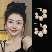 铜合金耳饰 【一股温柔风】C圈不规则温柔珠珠小香 A164