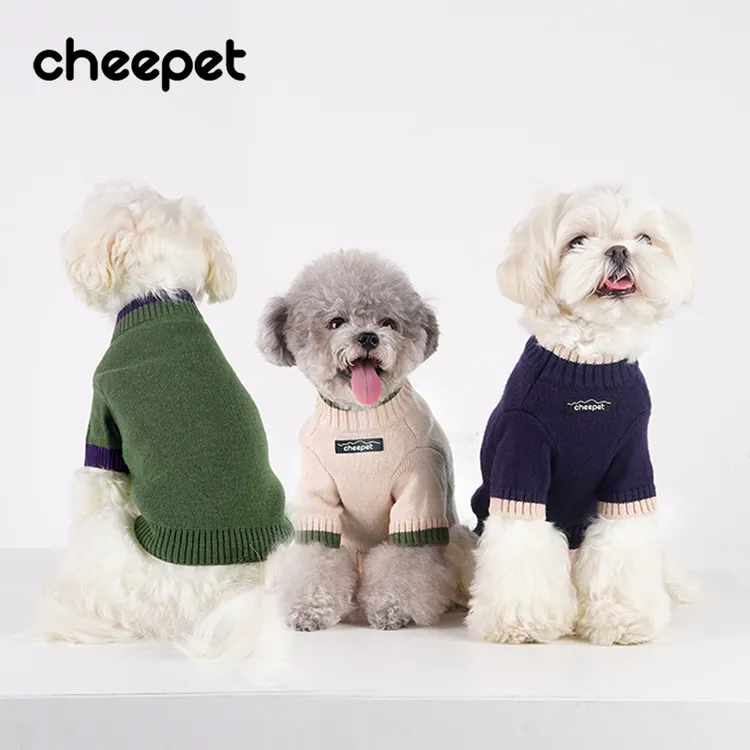 cheepet/趣派秋冬日系撞色毛衣
