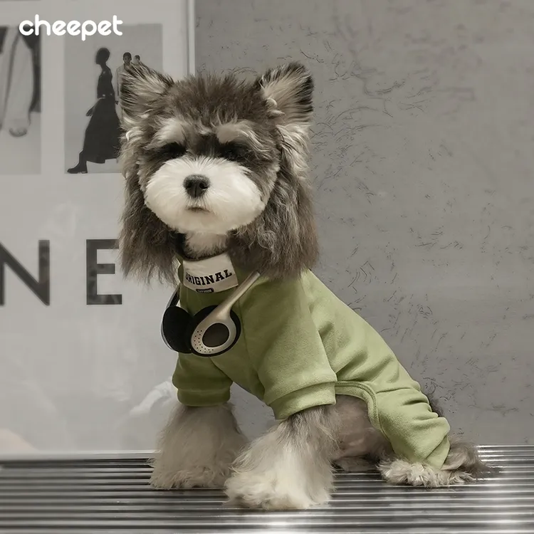 cheepet/趣派秋冬保暖领口撞色四腿打底衫灵缇雪纳瑞小狗狗外穿服