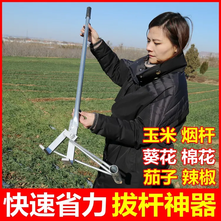 拔烟杆神器拔玉米根包谷辣椒茄子农民农用拔棉花杆工具种植小技巧