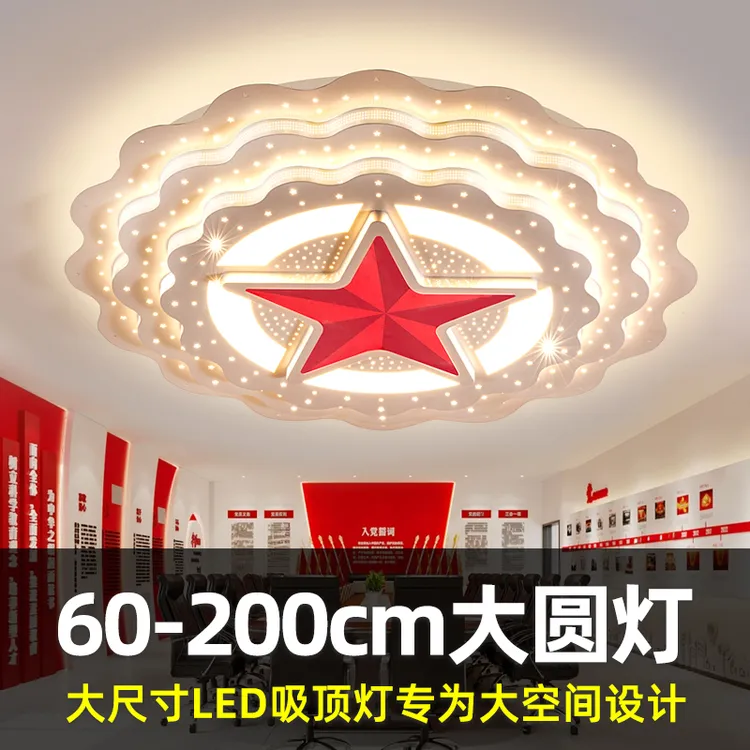 2024新款客厅大灯会议室酒店大厅定制LED护眼大尺寸立体五角星