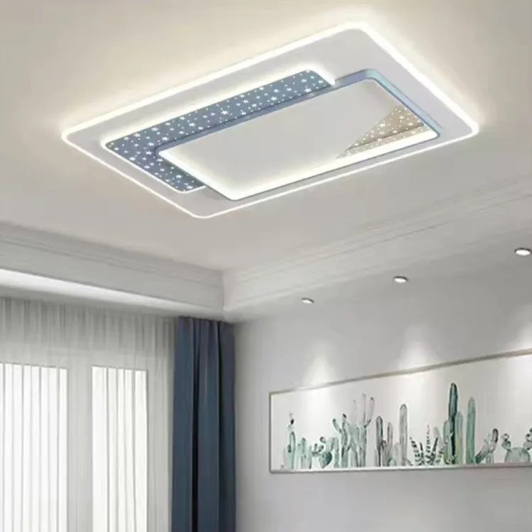 卧室吸顶灯简约房间大气餐厅长方形主卧室大厅中山灯具护眼灯LED