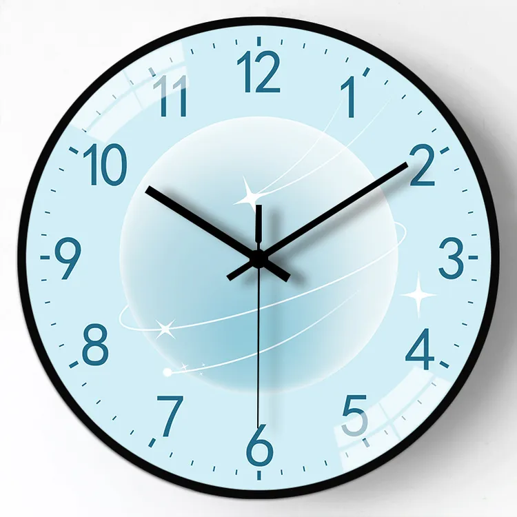 荣科挂钟客厅超静音钟表卧室挂墙创意时钟家用大气圆形简约石英钟