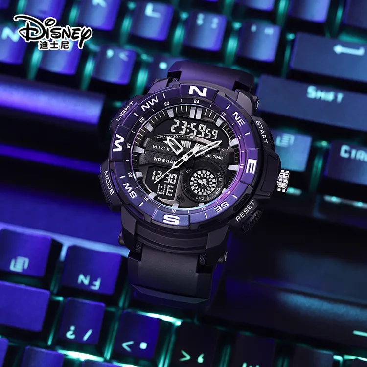 迪士尼手表男款初高中学生户外运动多功能2025新款黑科技电子腕表