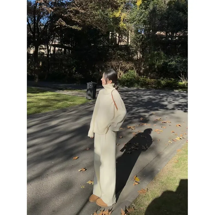 郭九九呢 全羊毛加厚高领羊毛衫毛衣羊毛阔腿显瘦长裤 G923Z08317