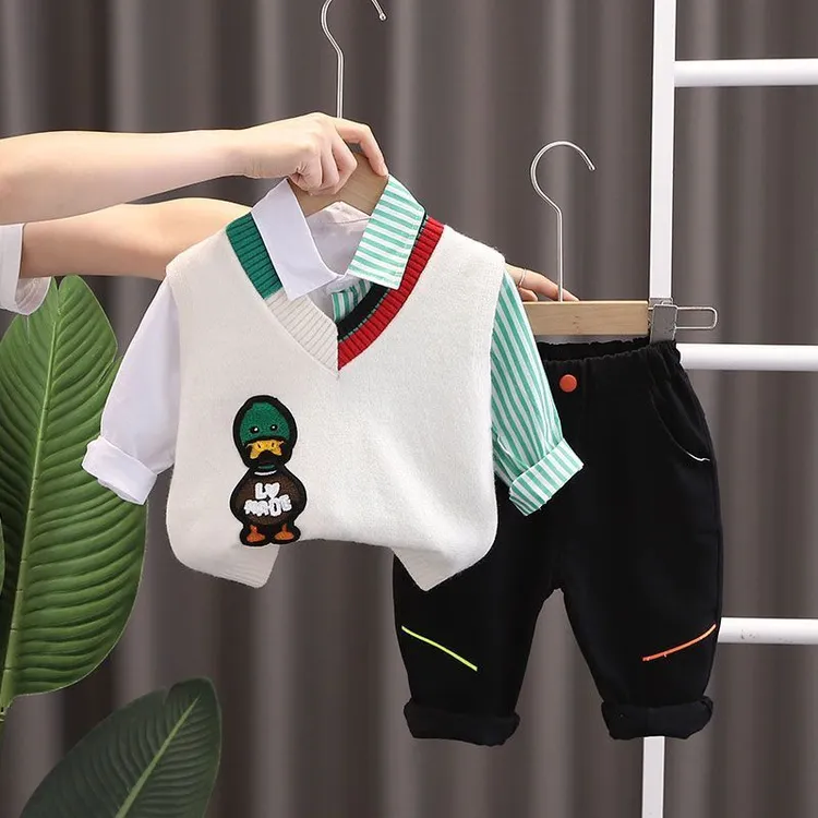 男宝宝春秋套装202新款1一3岁儿童秋装男童小孩小男孩帅气套装