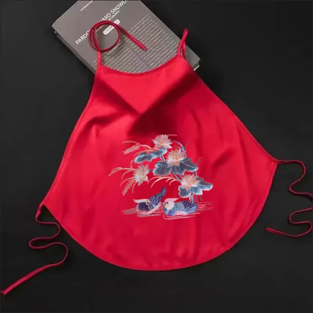 新款夏季单层护肚肚兜女内衣肚兜式古代睡衣时尚吊带露背印花肚兜