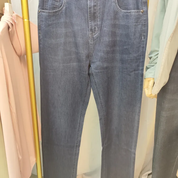 星空纹六分阔腿牛仔短裤女夏季薄宽松高腰小个子直筒软七分中裤子