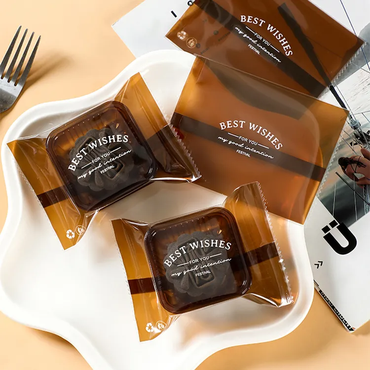 2025新款中秋加厚月饼包装袋蛋黄酥机封袋家用一次性带底托50g80g
