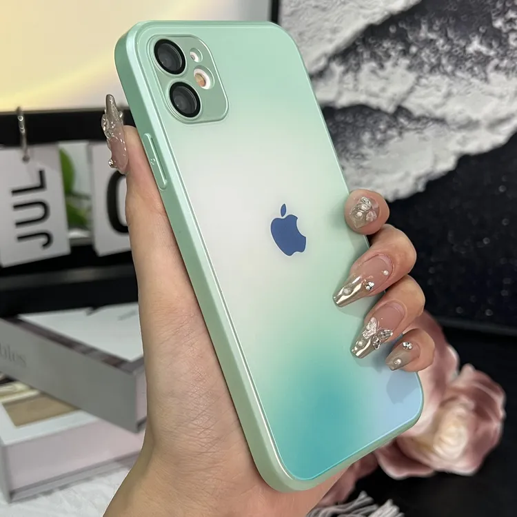 适用于苹果iPhone11全包玻璃渐变防摔自带镜头膜网红手机壳保护套