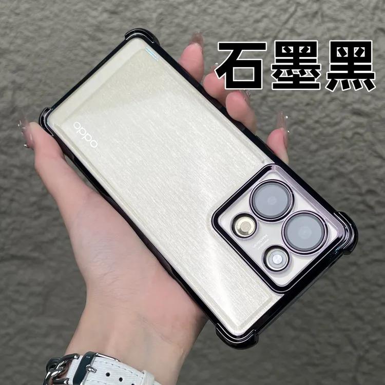 适用于OPPOReno9/Pro全包电镀太空壳自带镜头膜超薄防摔手机壳