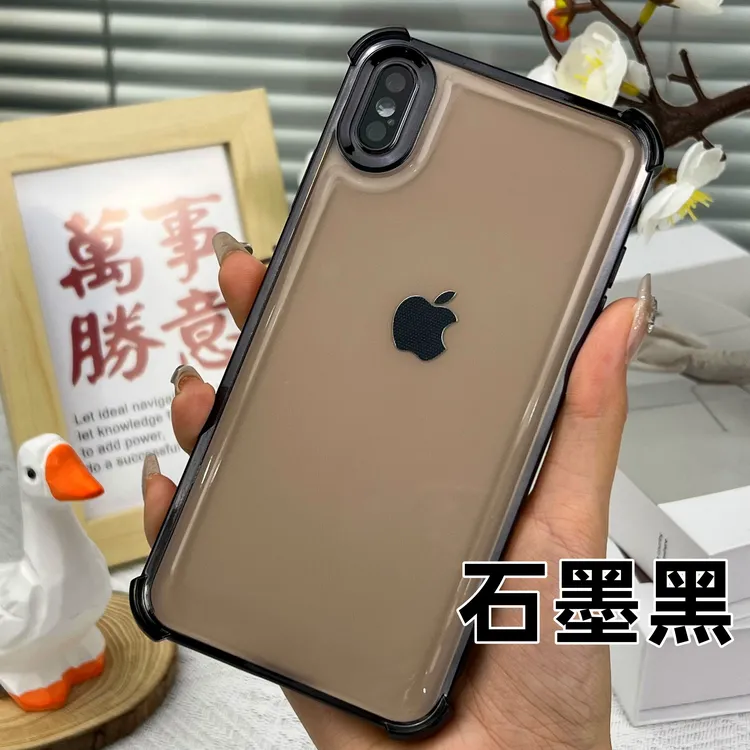 苹果iPhone Xs Max全包高透电镀太空壳自带镜头膜超薄防摔手机壳