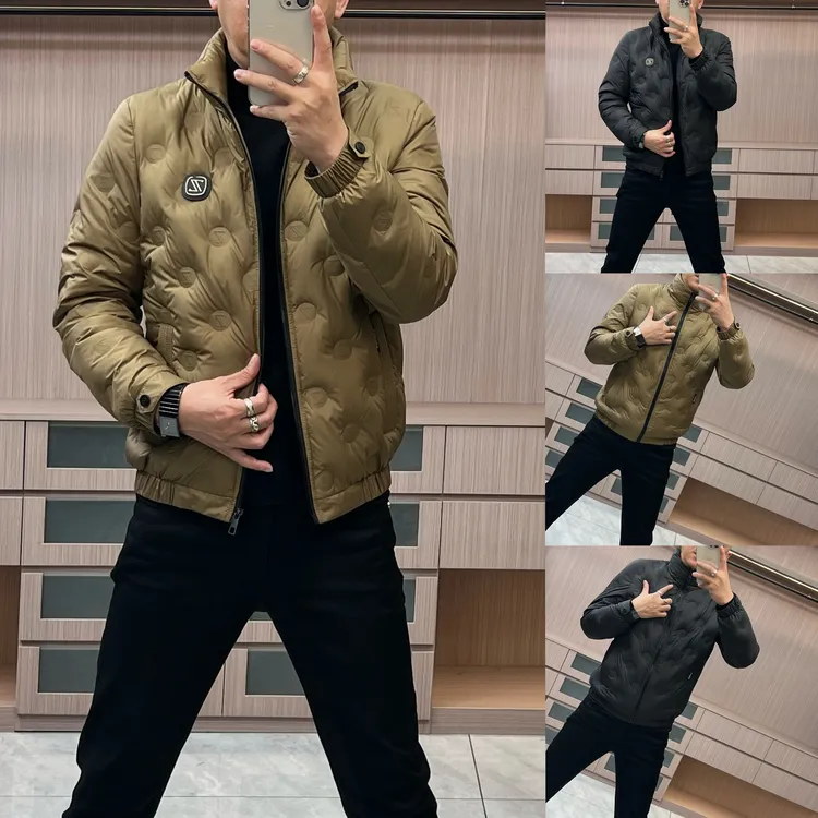 今晨优品-冬季简约商务欧版定制面料羽绒夹克外套修身保暖3238