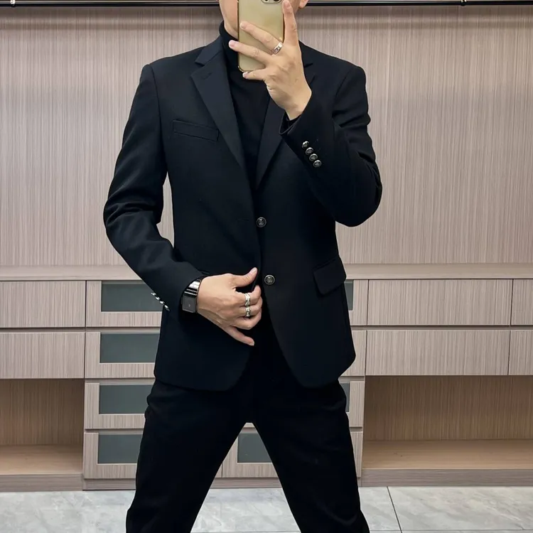 今晨优品-秋季男士简约商务高定轻奢羊毛西服外套经典百搭7209