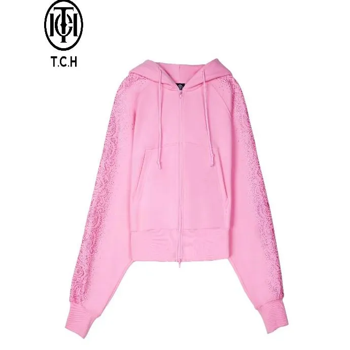 TCH服饰店播-粉色小清新潮流时髦卫衣帽衫女T72C176007