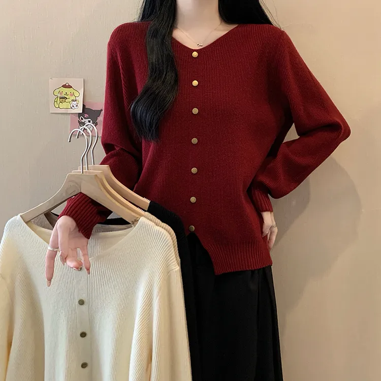 大码女装2024秋冬新款时尚针织衫胖妹妹宽松显瘦长袖毛衣打底衫女
