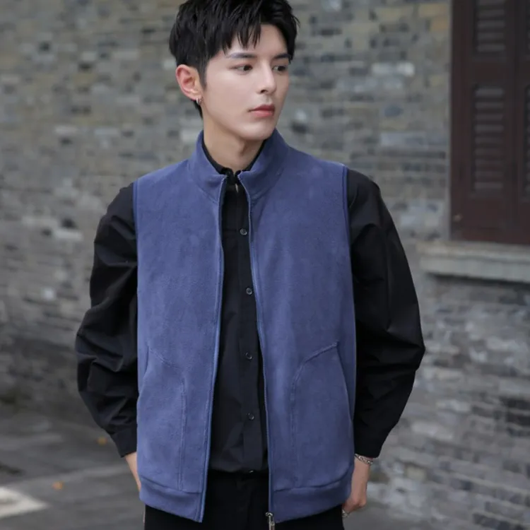 【纤丝鸟专柜正品】秋冬新款澳利绒云感休闲时尚百搭男款马甲