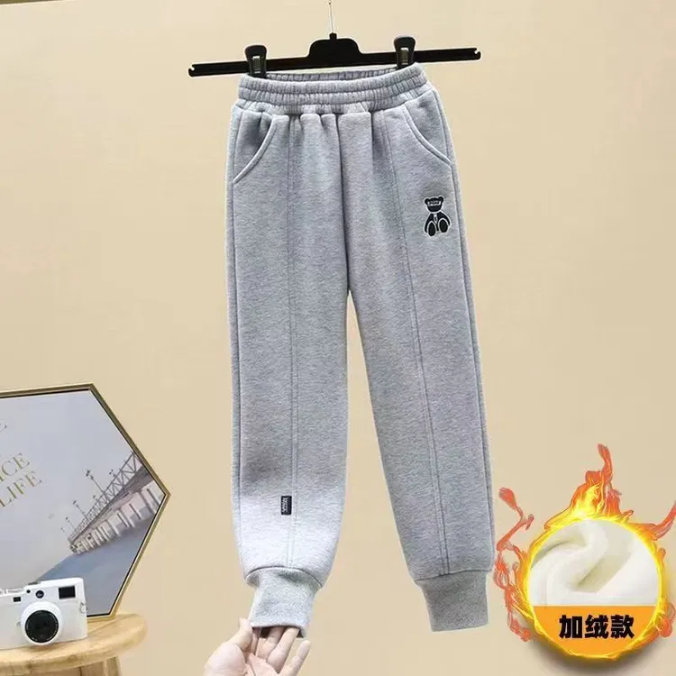 女童2024新款春秋休闲长裤童装百搭宽松洋气中大童加绒秋冬长裤