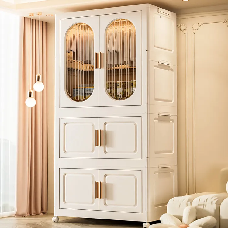 衣柜收纳柜可折叠家用儿童宝宝卧室衣橱塑料置物柜衣服简易储物柜