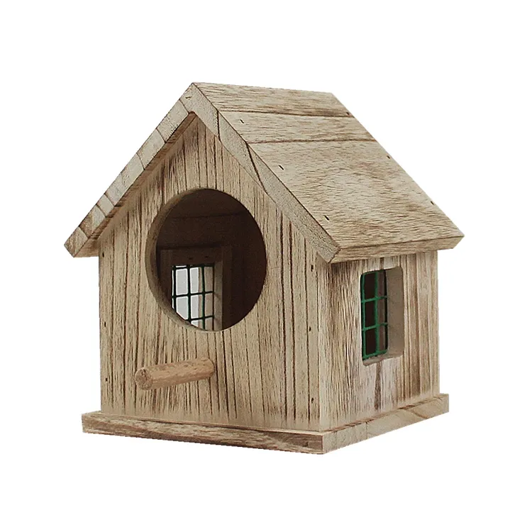 绿色木制环保实木户外防雨繁殖箱鹦鹉鸟窝保暖孵化巢定制美丽乡村