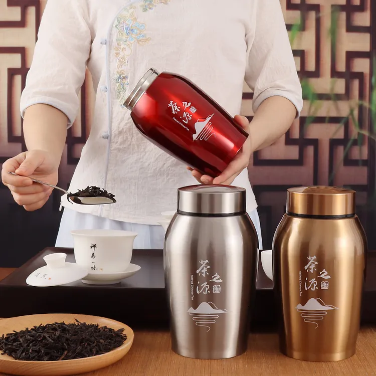 不锈钢茶叶罐随身便携绿茶铁观音收纳空罐保鲜防潮密封金属大小号