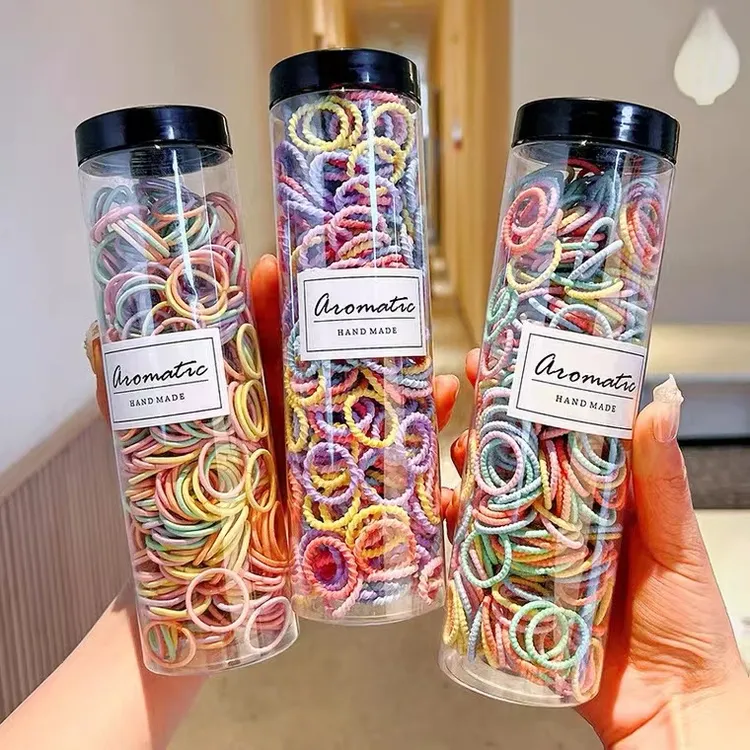 300根灌装橡皮筋女儿童弹性好不伤发头绳宝宝扎小啾啾拇指发圈