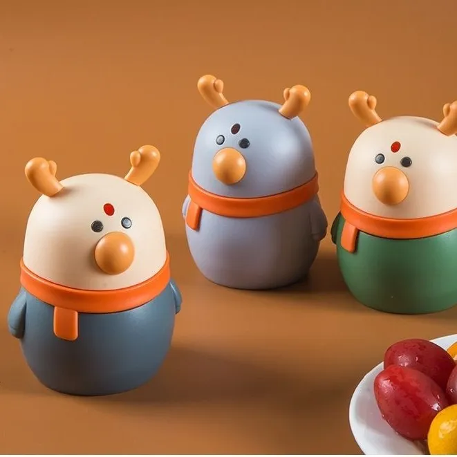 牙签筒家用舒适小巧深蓝方便按压式牙签瓶超萌可爱自动弹出牙签