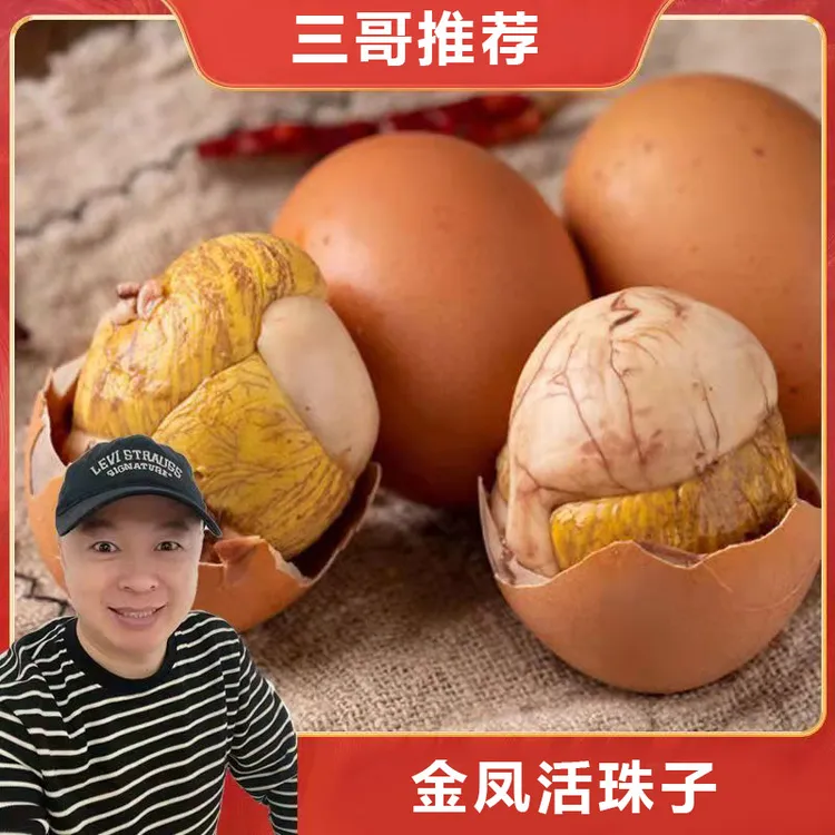 瑾贝【三哥专属】十三天金凤活珠子毛蛋五香钢化蛋鸡胚蛋10枚新鲜