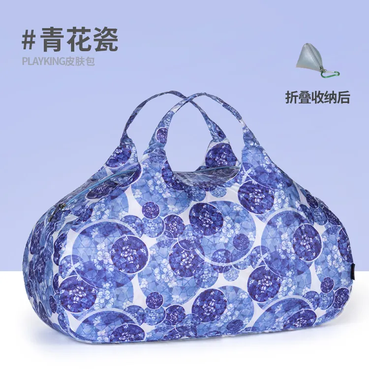 可爱防水运动大容量手提袋收轻便短途旅行包女时尚可折叠出差行李