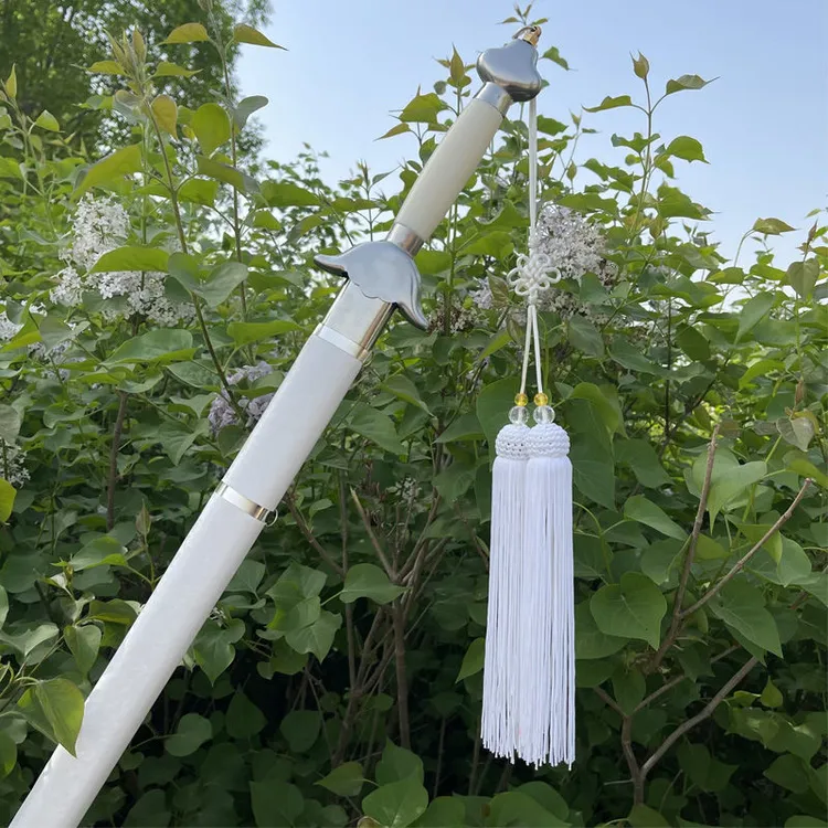 新款白色武术剑晨练道具汉服古装拍照舞蹈表演软剑训练刀鞘/刀套