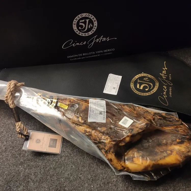 西班牙5J火腿100%伊比利亚黑猪橡果后腿6-7KG