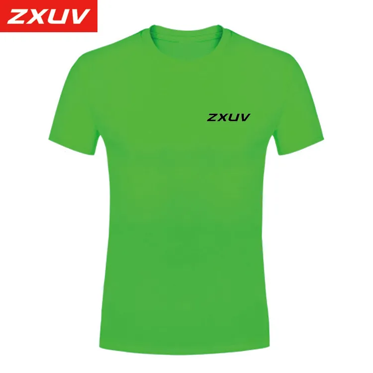 ZXUV方格男女运动健身潮流圆领跑步服广场舞健身服夏季半袖跳操服