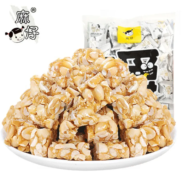 四川麻仔花生酥糖袋装原味老式传统牛轧喜糖果成都特产年货小零食