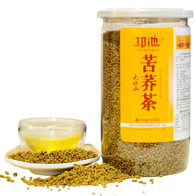 邛池苦荞茶正品正宗四川大凉山黄苦荞麦香茶500g罐装荞麦茶麸皮茶