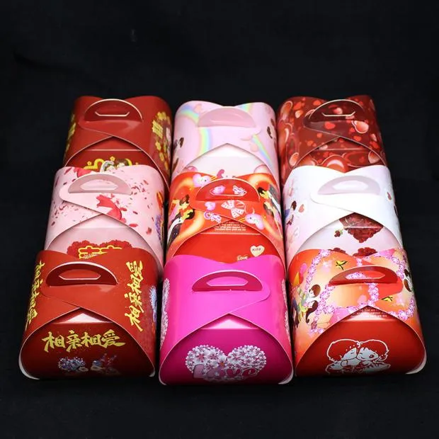 新款创意摆盘装饰艺术纸盒喜宴装点心干果糖果盒酒店菜品点缀围边