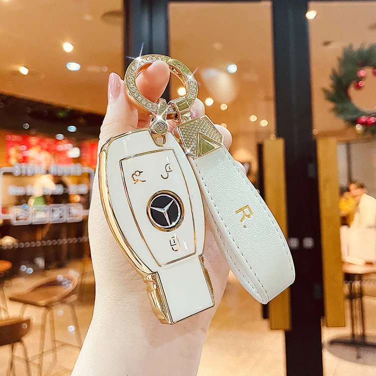 适用奔驰glc260l钥匙套22款glc300l车包16-21款改装glc壳glc200扣