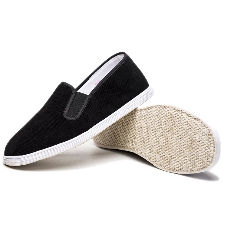 大顺坊软底手工麻绳底布底透气吸汗百搭舒适千层底一脚蹬软底布鞋