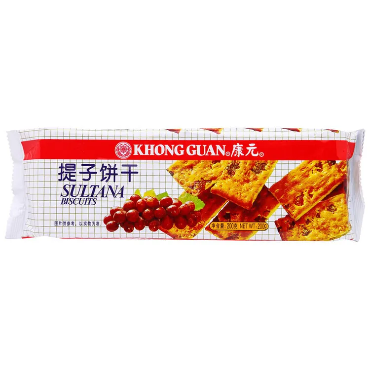康元饼干夹层提子饼干200g休闲办公下午茶饱腹宵夜零食品夹心