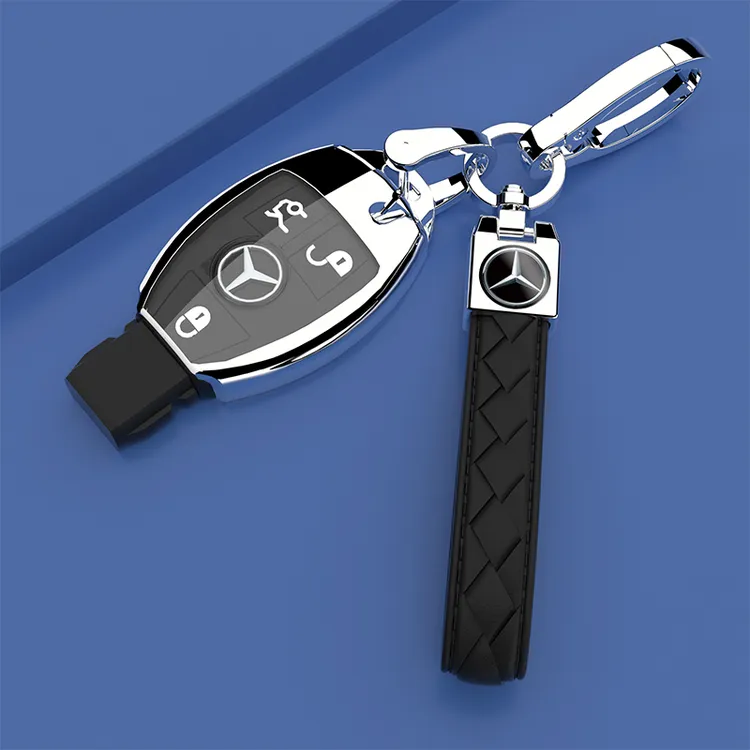 适用奔驰glk300钥匙套2015款奔驰e400钥壳老款glc钥匙包车内装饰