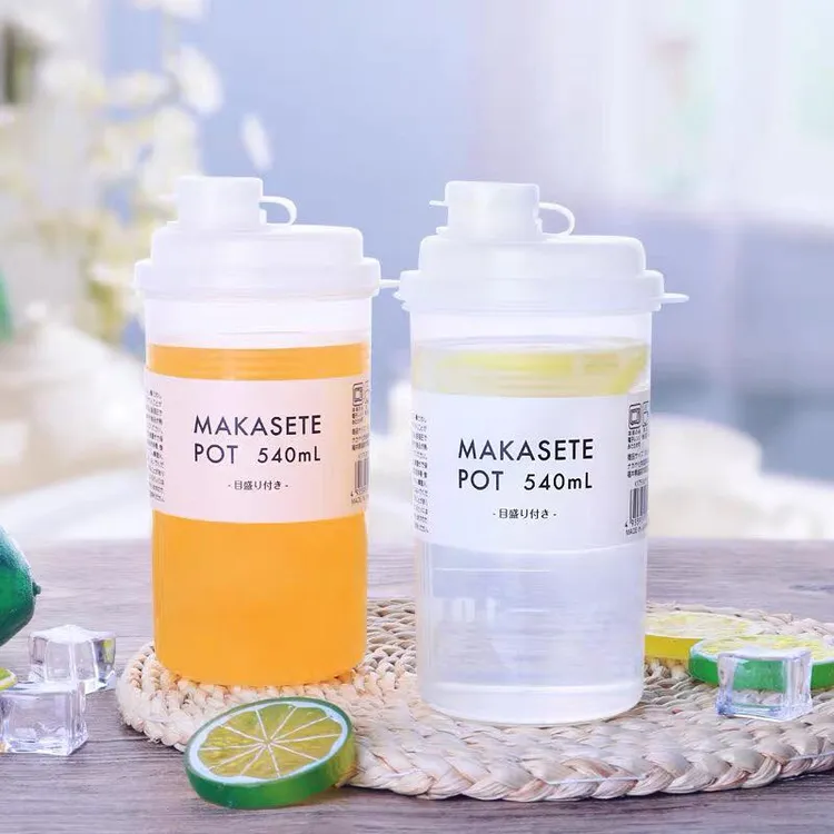 日本进口随手杯家用冷水壶透明大容量凉水壶带盖防摔加厚学生网红