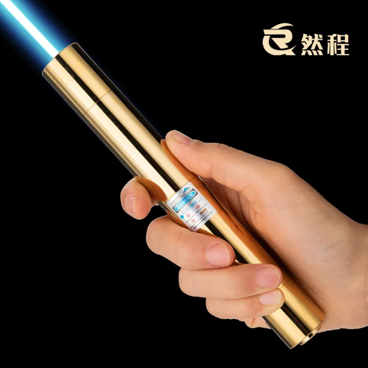 然程激光笔蓝光充电激光灯蓝色远射强光航海指示笔信号笔大功率