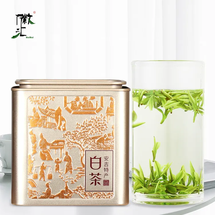 徽汇新茶白茶安吉茶叶明前特级绿茶春茶罐装100g送礼买二配手提袋