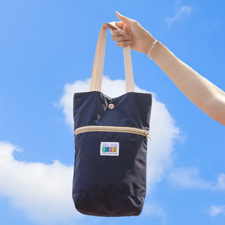 手提袋子女手拎包上班外出雨伞焖烧杯水杯时尚百搭韩版日系小布包