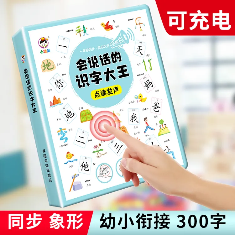 早教汉字识字大王发声书幼儿学前识字认字拼音学习幼儿园3-6-7岁