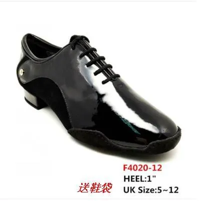 ADSMISSFUN男摩登舞鞋F4020-12/包边防磨损两点底亮皮交际舞男士