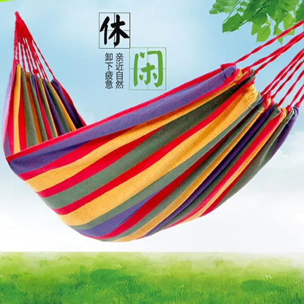 户外秋千吊床绳庭院离别家用双人帆布懒吊椅室内儿童防晒防侧翻