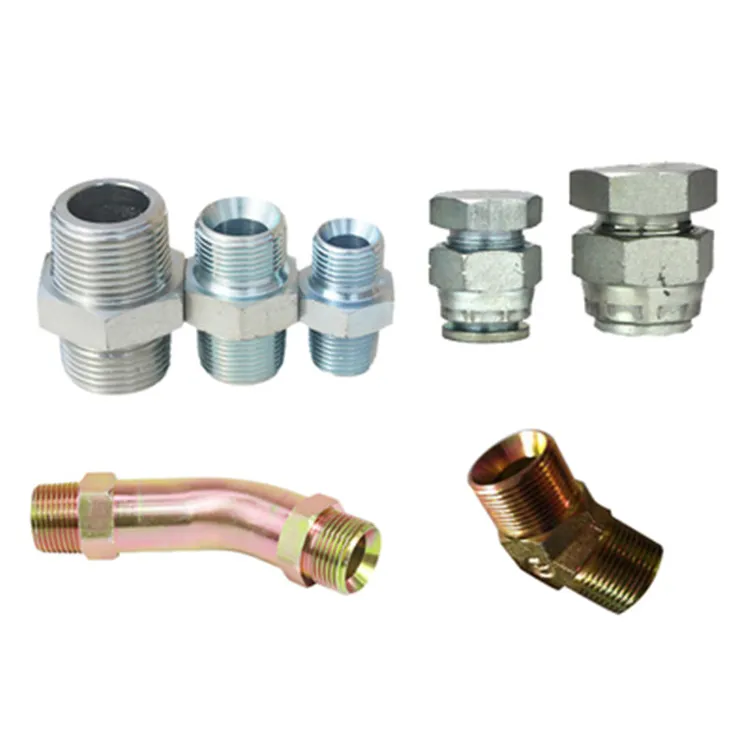 挖机破碎锤小臂铁管截止阀短弯管炮头油管路接头对丝堵头配件