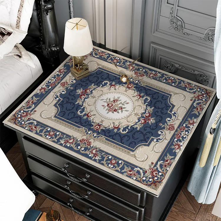 【店铺推荐】欧式新款桌旗床头柜桌布盖布防水防尘免洗小方桌垫子