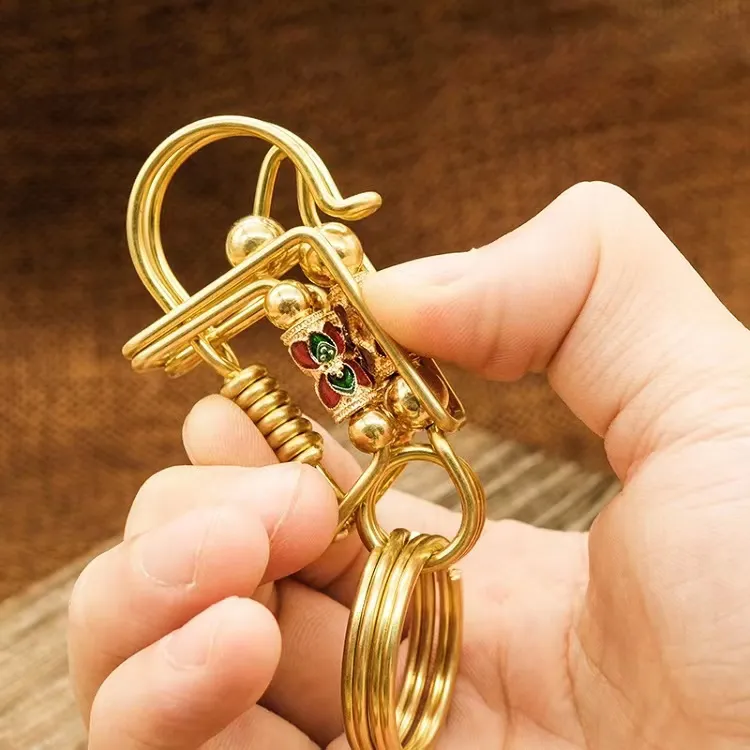 创意铜钥匙扣手工小鸟扣钥匙链圈个性生肖钥匙挂件男挂饰定制礼物