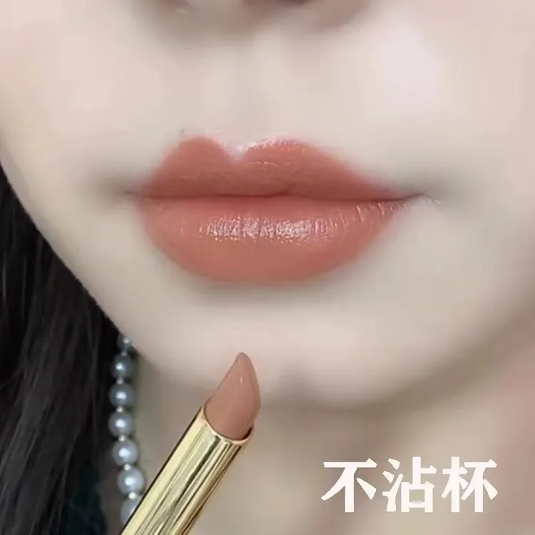 夏季新款不掉色不沾杯口红雾面防水持久素颜显白肉桂奶茶色口红女